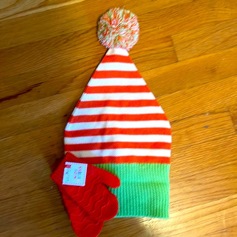 Girls Cute Hat & Mittens